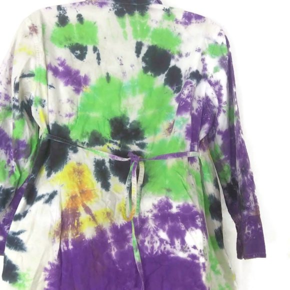 Baby & Me Tie Dye Tie Waist Maternity Top - Picture 4 of 4